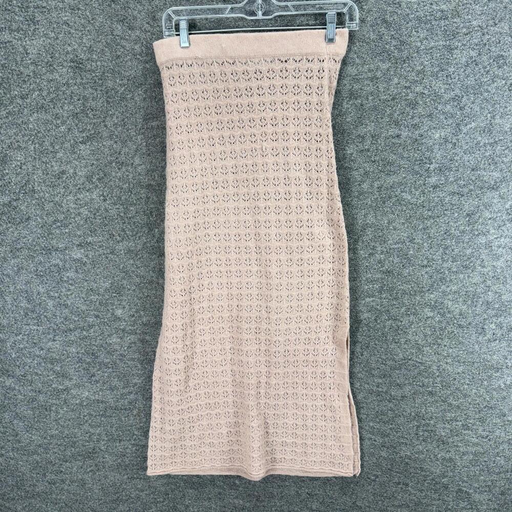 Zara Blush Pink Knit Midi Skirt